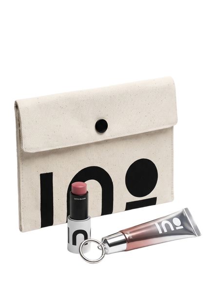 Lip Combo Hibiscus Ice Stick Lipstick Blush 4.5 gr and Moisturizing Lip Balm 15 ml Makeup Set