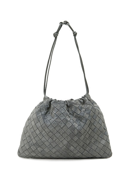 Grey Women's Suede Bag