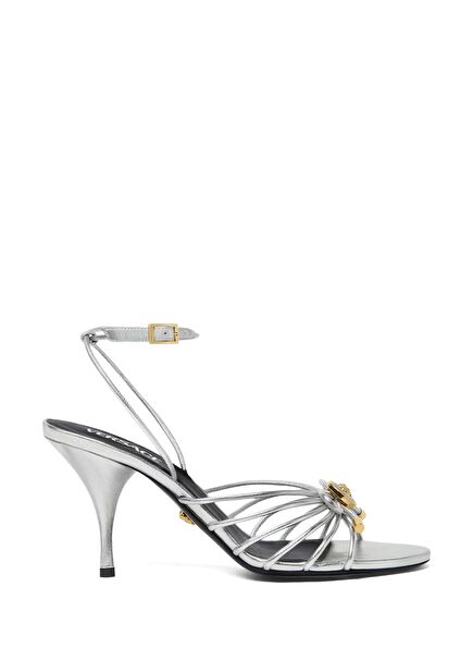 Opera Bow Silver Kadın Deri Sandalet