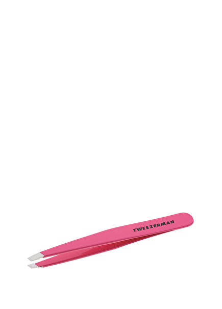Pink oblique tip tweezers