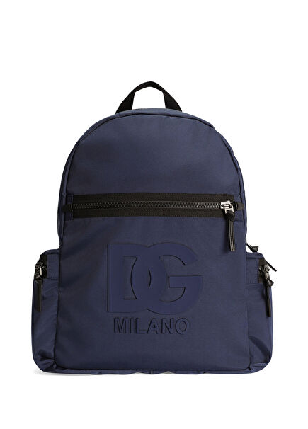 Lacivert Logo Detaylı Erkek Çocuk Sırt Çantası