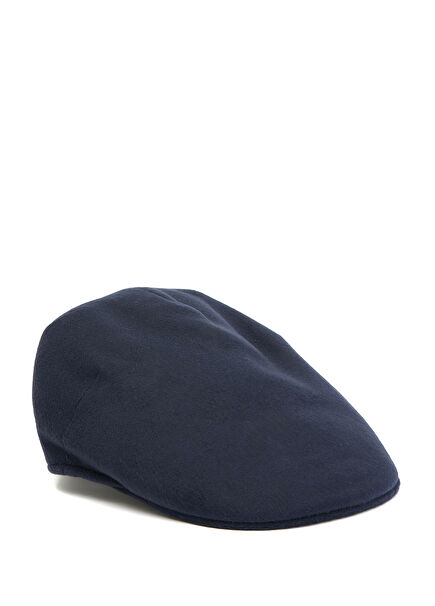 Navy Blue Men's Wool Hat