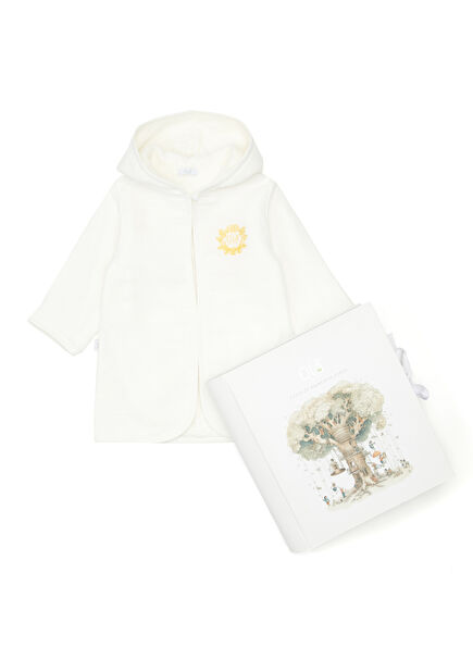 White Bamboo Muslin Children's Bathrobe