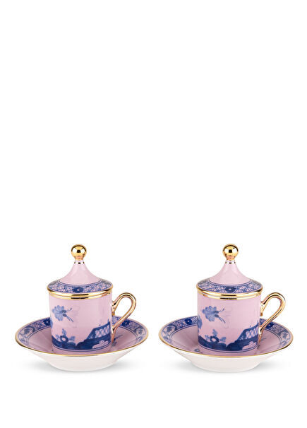Oriente Italiano Azalea Porcelain Set of 2 Coffee Cups