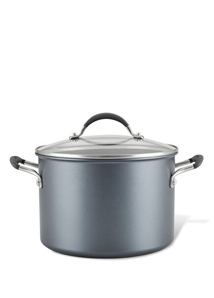 Gri Kapaklı XL Derin Tencere 24 cm