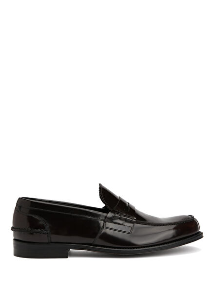 Burgundy Men's Leather Loafer