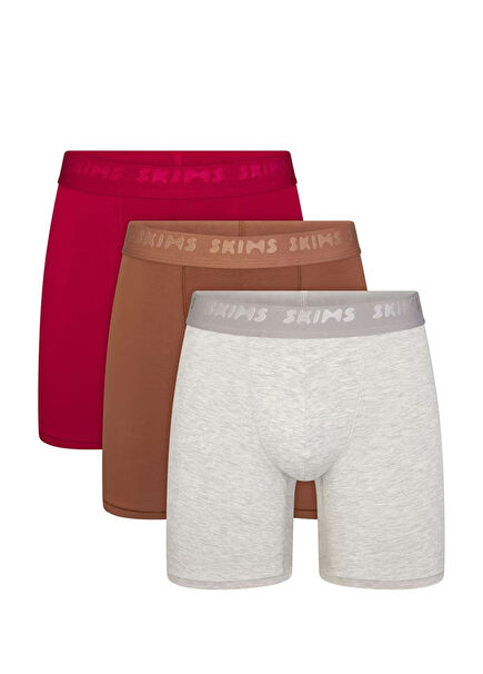 5" Stretch Çok Renkli 3lü Boxer Seti