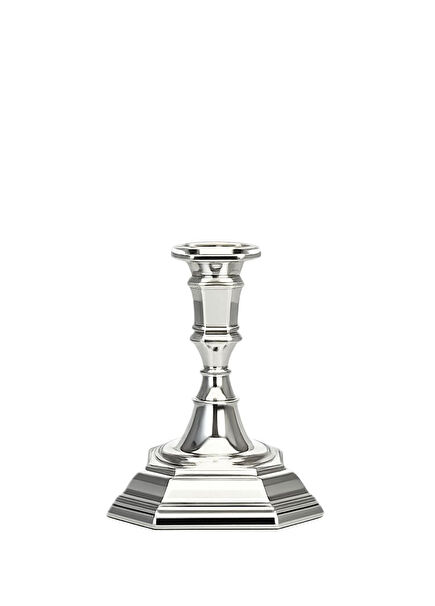 Silver Octagonal Candlestick 13 cm