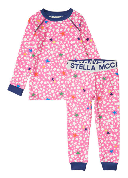 Pembe Desenli Kız Çocuk Pijama Takımı