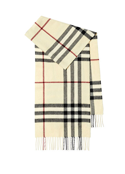 Giant Krem Rengi Kaşmir Unisex Atkı