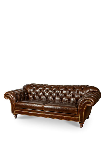 Sinclair Neo Classic Brown Leather Sofa