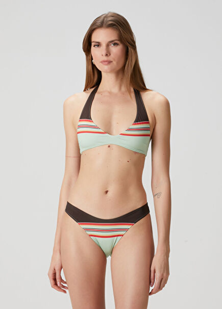 Malia Çizgili Bikini Üstü