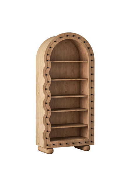 Game Açık Ceviz Ahşap Kitaplık