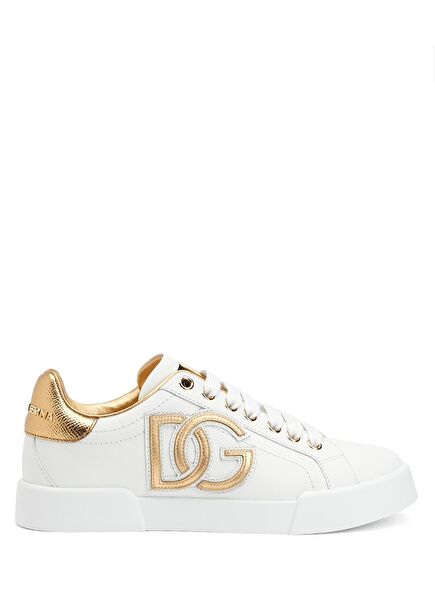 Portofino Beyaz Gold Kadın Deri Sneaker