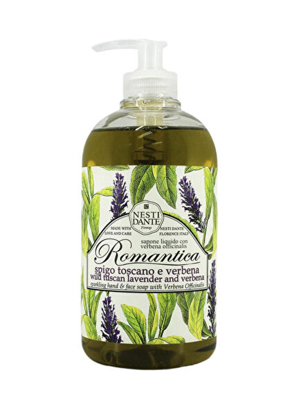 Romantica Wild Tuscan Lavender and Cornflower Scented Purifying Vegan Bath and Shower Gel 500 ml
