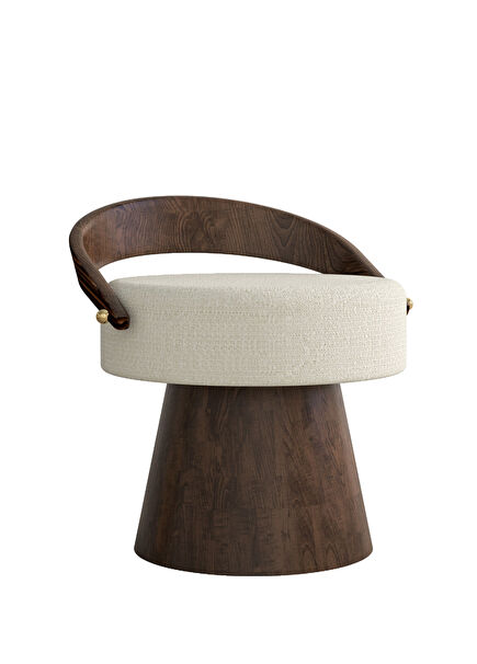 Moi Dark Walnut Wooden Armchair