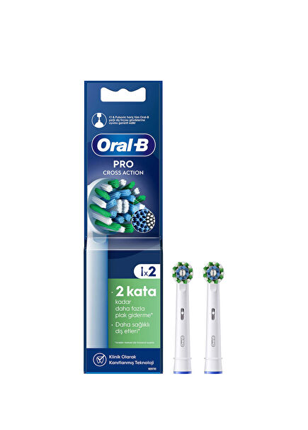 Pro Cross Action X-Filament 2pcs Rechargeable Toothbrush Replacement Head