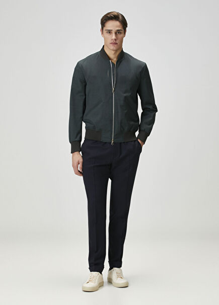 Navy Blue Wool Pants