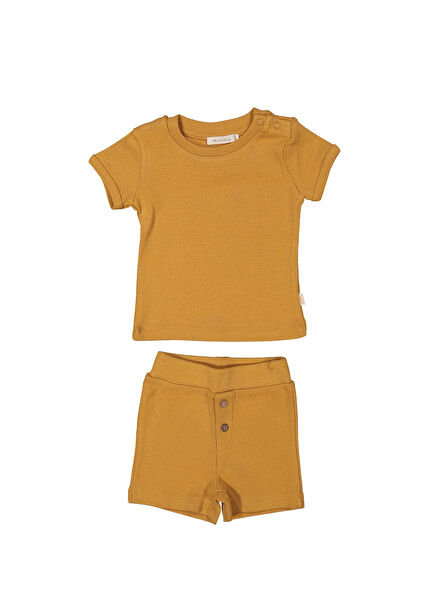 Yellow 100% Cotton Baby Boy / Kids T-Shirt & Shorts Set of 2
