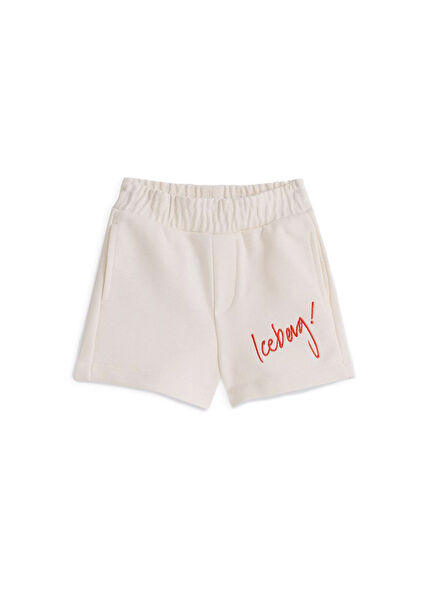 Off-White Printed Elasticated Baby Boy Shorts