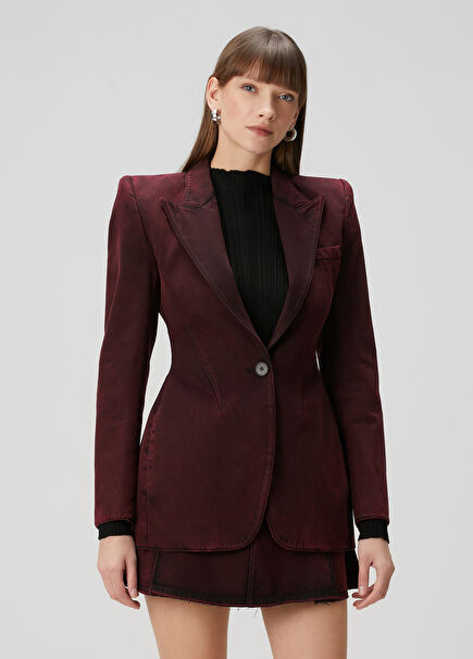 Bordo Denim Blazer