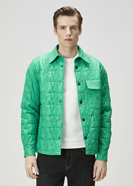 Green Quilted Coat