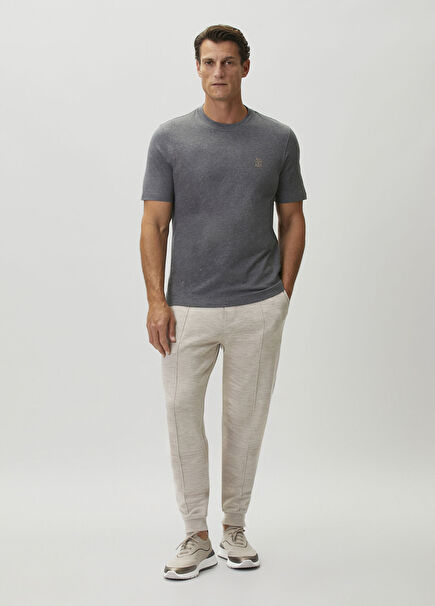 Brown Waist Corded Cashmere Sweatpants