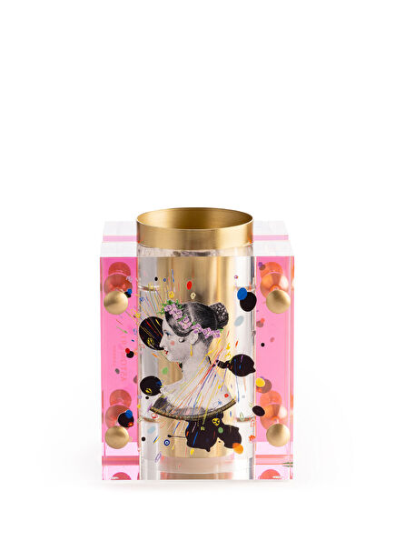 Victoria Pink Printed Vase