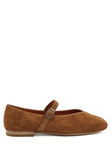 Light Brown Leather Ballet Flats