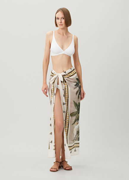 Sun Grey Patterned Pareo