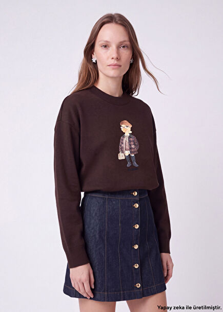 Clubby Brown Knit Sweater