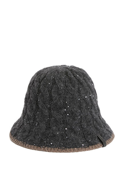 Antrasit Kadın Şapka