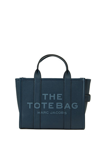 The Medium Dark Blue Women's Leather Shopping Bag