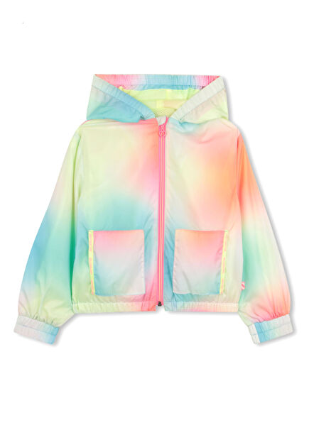 Multicolored Gradient Girls Raincoat