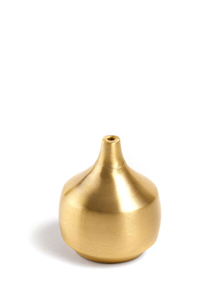 Lotus Matte Gold Brass Incense Holder