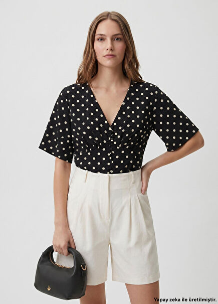 Black Polka Dot Blouse