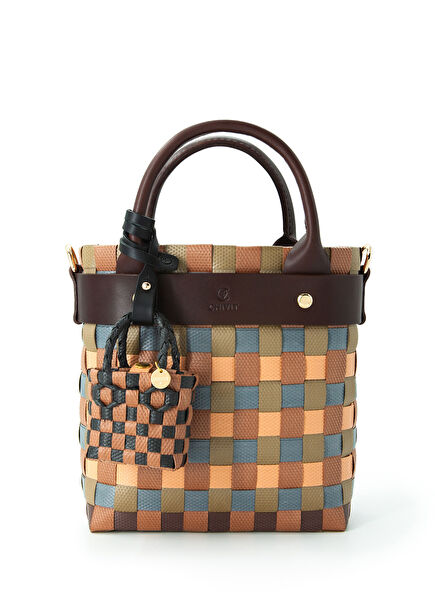 Aperlai Moka Haki Sepet Kadın Omuz Çantası