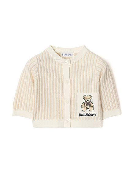 White Unisex Baby Cardigan