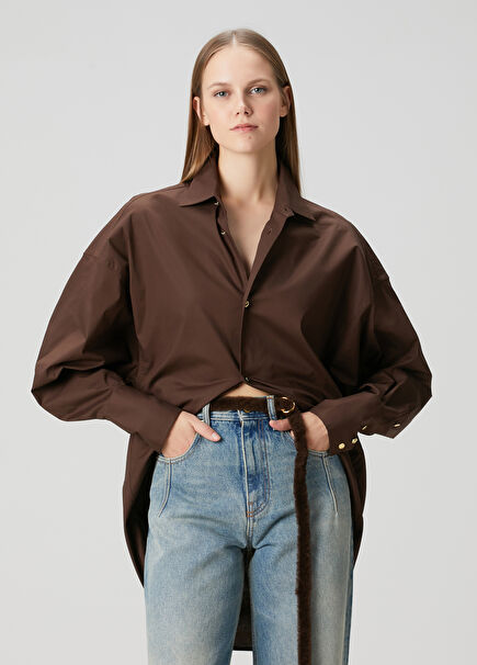 Carla Oversized Brown Shirt