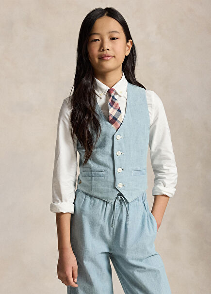 Blue Girls Vest