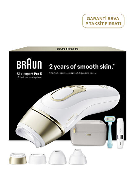 Silk·expert Pro 5 IPL Laser Hair Removal Tool + 4 Heads PL5412