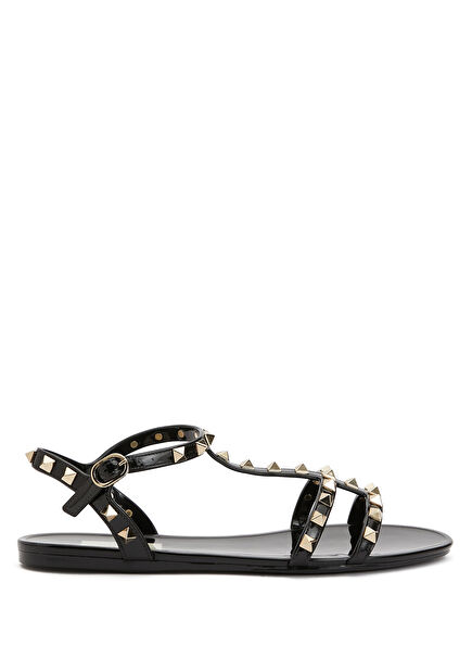 Rockstud Black Sandals