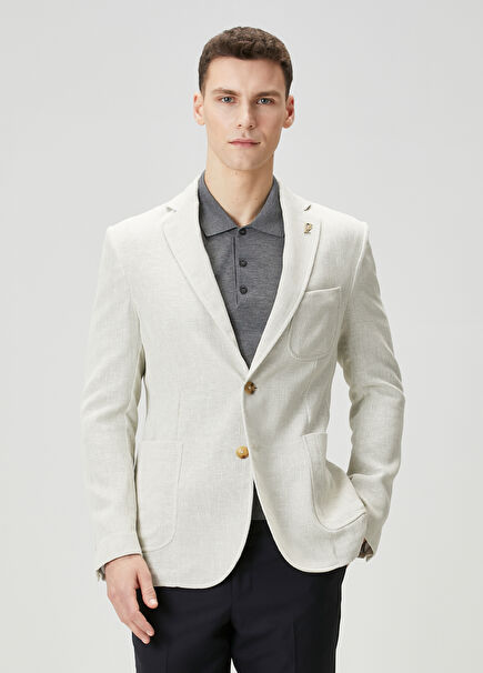 Beige Wool Jacket