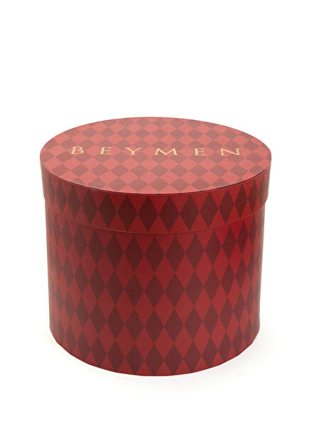 Kırmızı Silindir Formlu Hediye Kutusu