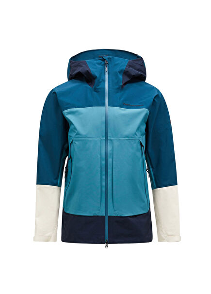 Vislight Gore-Tex Renkli Kapüşonlu Erkek Kayak Montu