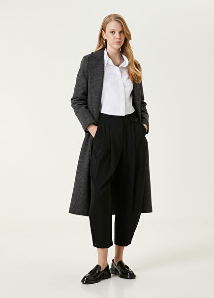 Siyah Pileli Pantolon