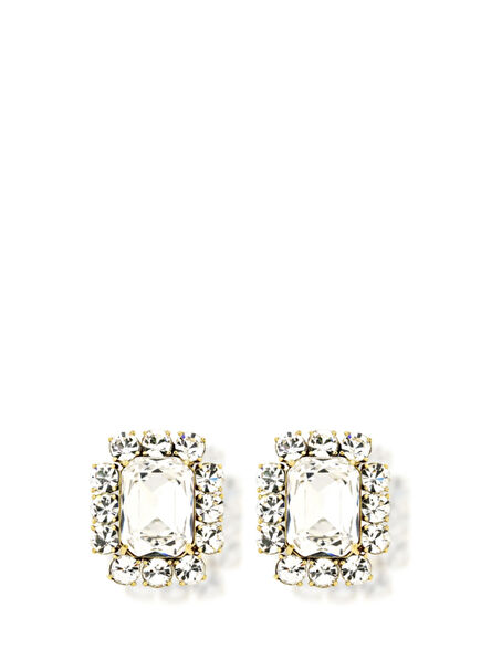 Petite Ninon Square Gold Plated Earrings