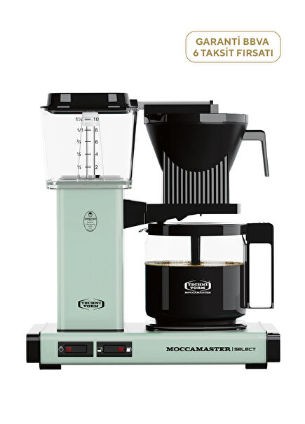KGB Select Pastel Green Filter Coffee Maker with Glass Pot