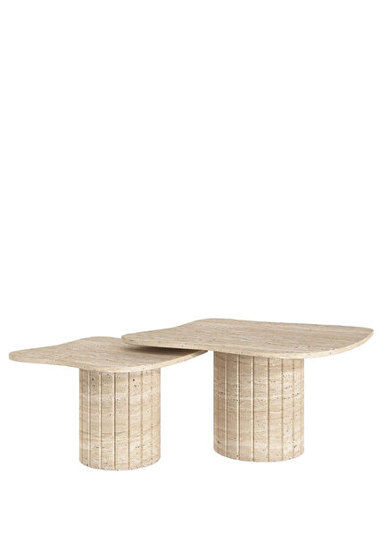 Imperial Travertine Beige Coffee Table
