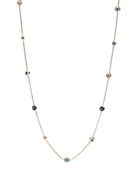 Nazar Boncuğu Kadın Altın Kolye